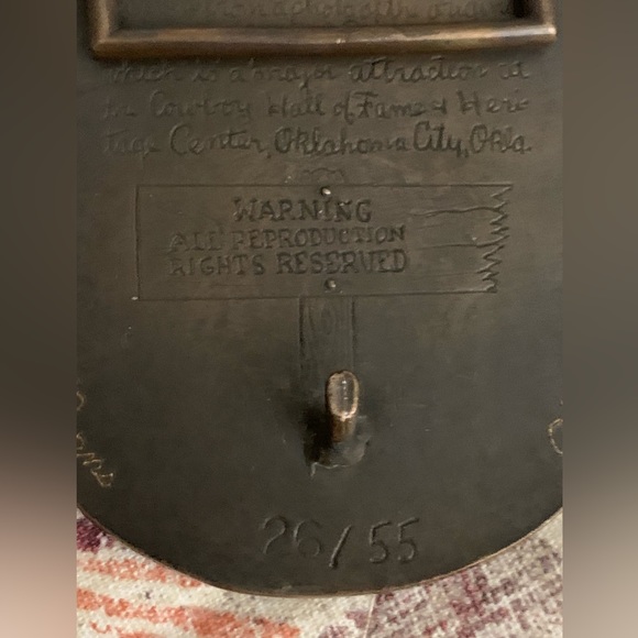 Rare Vintage Al Shelton 1975 Personalized End Of TheTrail Bronze Belt Buckle - Picture 6 of 6